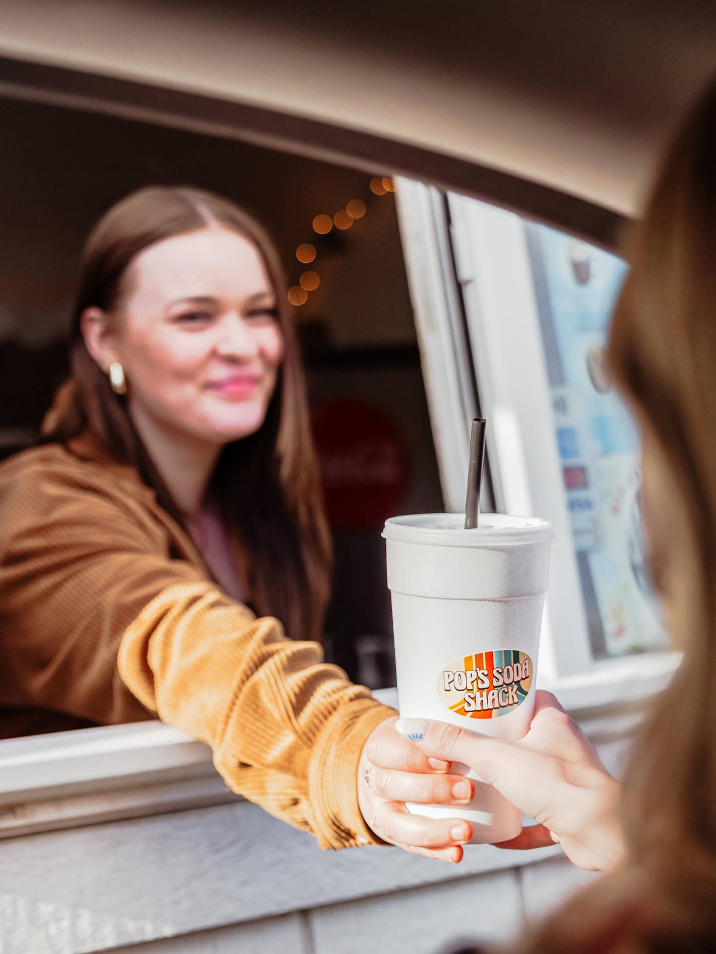 Fresh soda exchange at Pop’s Soda Shack with friendly service and flavored drinks.